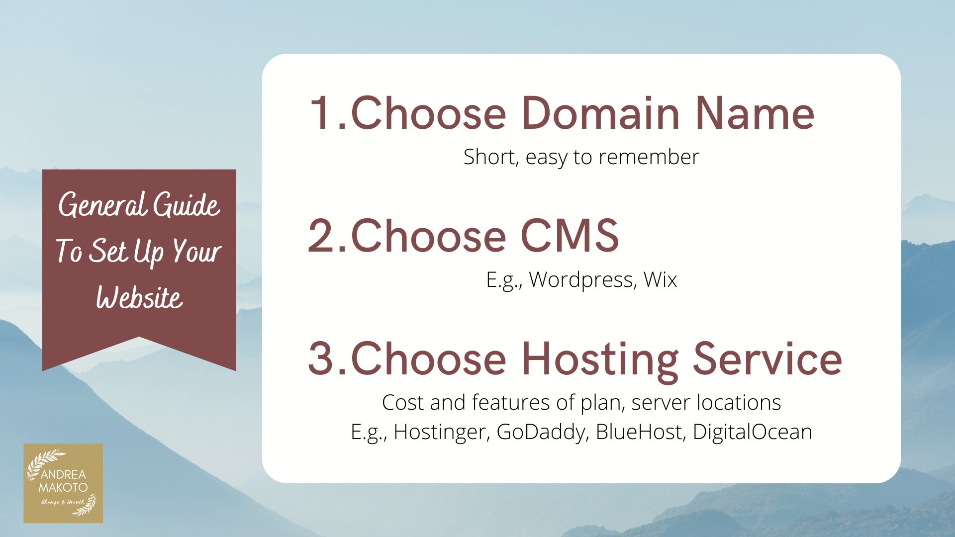 How To Set Up A Website General Guide Andrea Stories